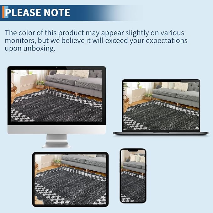 GarveeHome Hallway Runner Rug 2x6 Non Slip Scalloped Washable Rug - Image 9