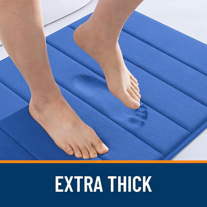 OLANLY Memory Foam Bath Mat 35x24, Super Soft Absorbent Bathroom Rugs, Quick Dry - Image 6