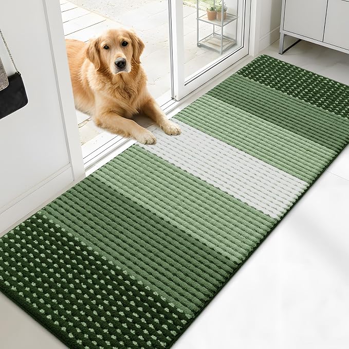 Kitinjoy Indoor Outdoor Door Mat, 71x24 Non-Slip Absorbent Dirt Trapper by Kitinjoy