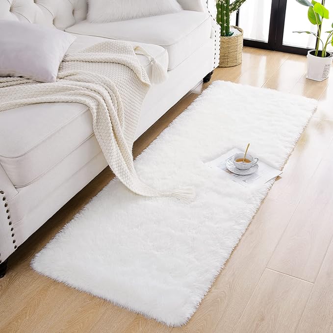 Chicrug Soft Runner Rugs for Bedroom Living Room Plush Fluffy Rug 2x8 Feet - Image 4