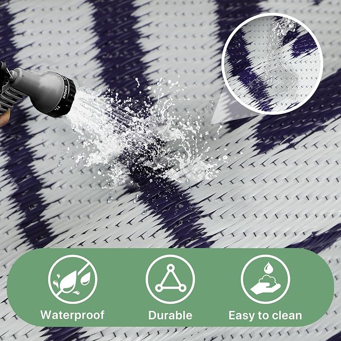 GENIMO Waterproof Outdoor Rug 9' x 12' - Image 5