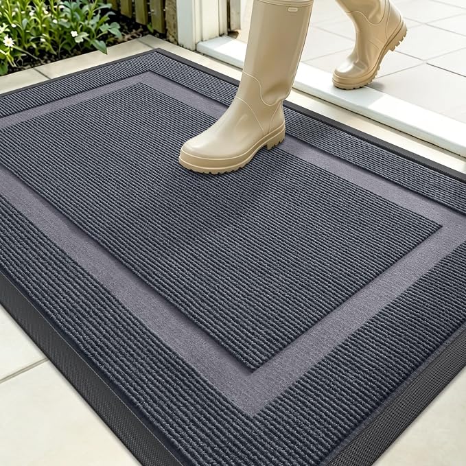 OLANLY Front Door Mat Indoor Outdoor Entrance, Waterproof All-Season, by OLANLY