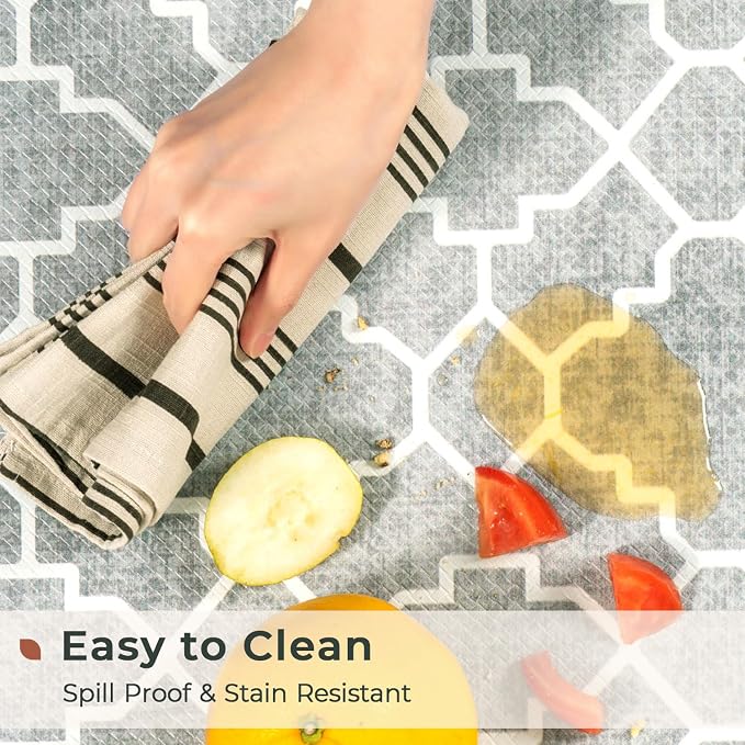 FRESHMINT Kitchen Mat Set of 2, Anti-Fatigue Cushioned Kitchen Mats - Image 4