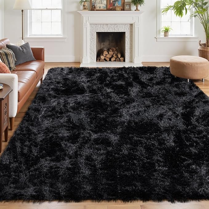 5x7 Area Rug for Living Room: Ultra Soft Fluffy Rug Modern Large Thicked Shag by Oriannal