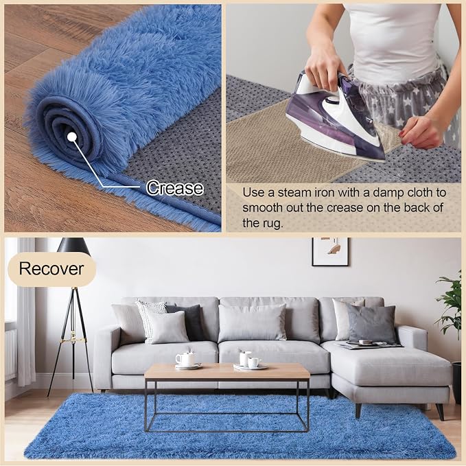 Mugorn 4x6 Rugs for Living Room, Soft Carpet Shag Kids Rug - Image 5