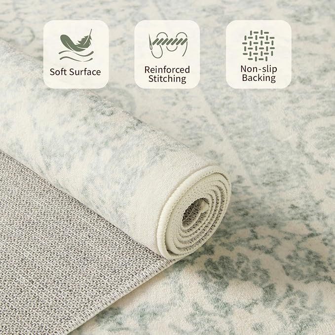 Rugxara Washable Area Rug for Living Room, Bedroom Kitchen - Image 4