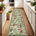 RELEANY Floral 2x8 Area Rugs Washable Print Boho Cute Carpet Non Slip Flower by RELEANY