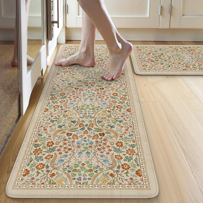 Collive Kitchen Mats Cushioned Anti Fatigue, Non Slip Waterproof Kitchen Floor by Collive