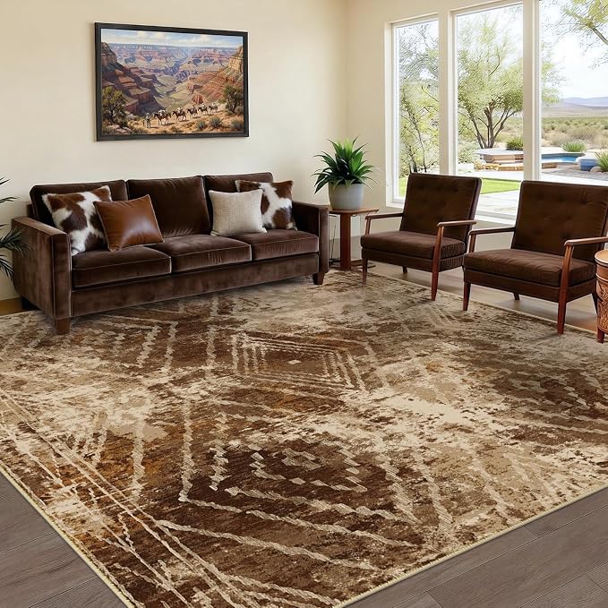 BESTSWEETIE Area Rug 5x7 Rug Machine Washable Non-Slip Low Pile Print Pattern - Image 7