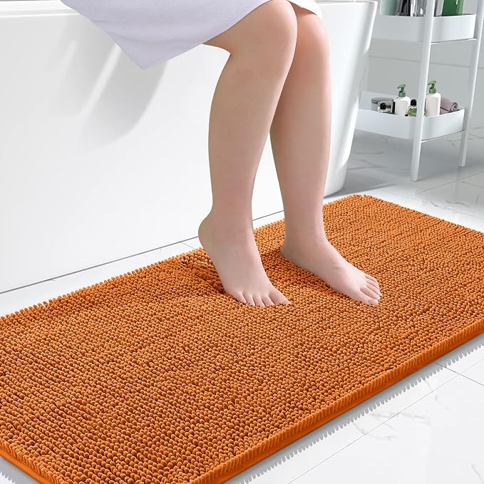 OLANLY Bathroom Runner Rugs 47x24, Extra Soft Absorbent Chenille Bath Rugs by OLANLY
