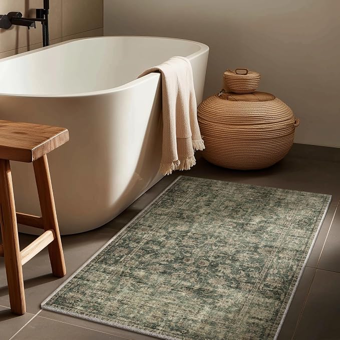 Machine Washable Throw Rugs for Entryway: Door Mat Indoor Entrance 2x3 Rug Boho - Image 7