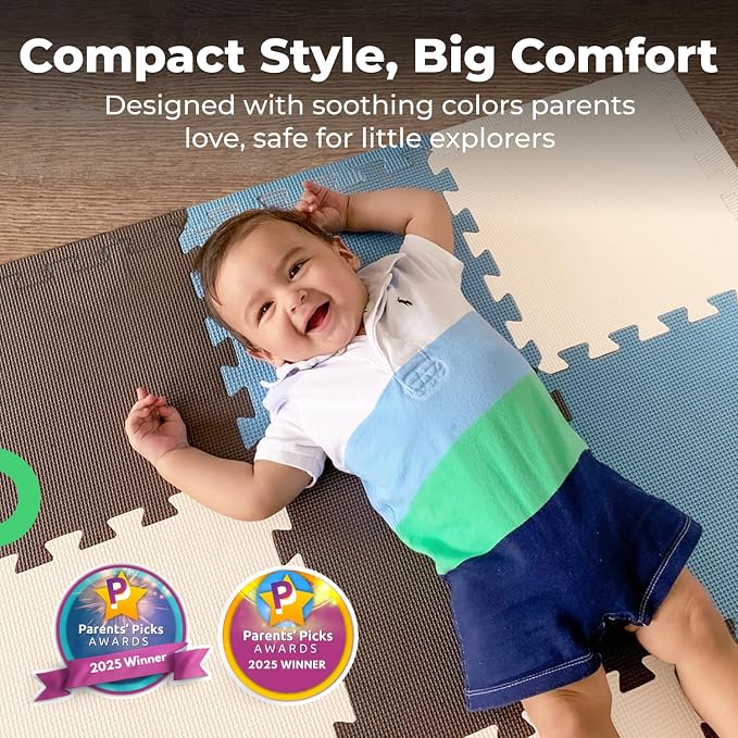 MioTetto Baby Play Mat, Comfortable Playtime Mat – Portable Foam Floor Tiles - Image 7