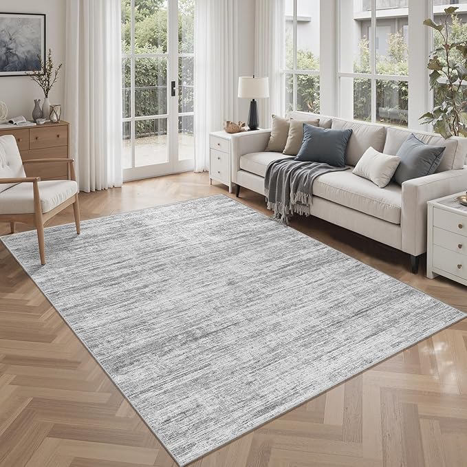 4x6 Rug - Stain Resistant Abstract Washable Rugs, Anti Slip Area Rugs by Unknown