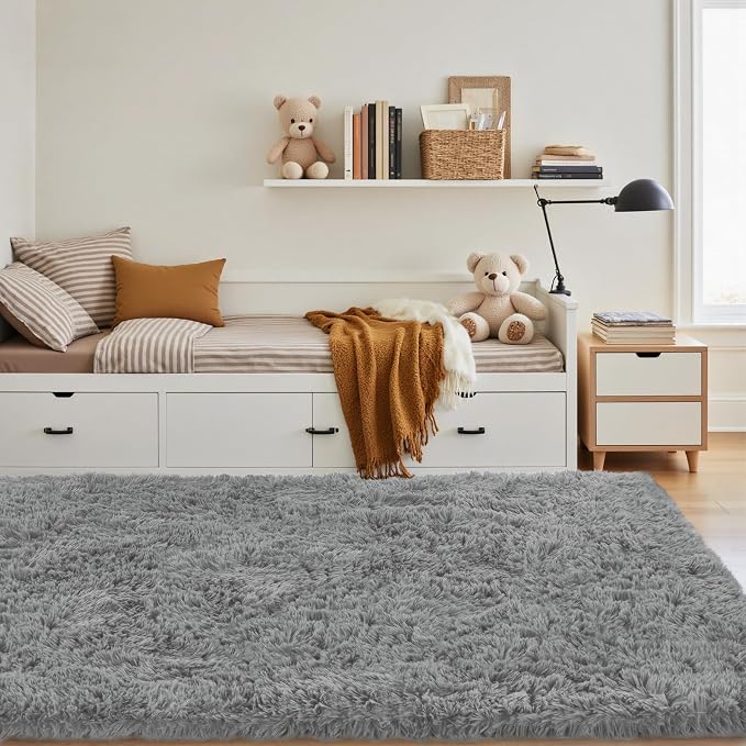 4x6 Area Rug for Living Room: Ultra Soft Fluffy Rug Modern Large Thicked Shag - Image 2