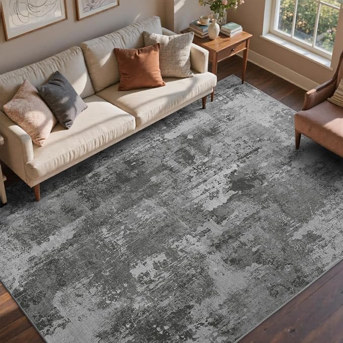 5x7 Ft Area Rugs for Living Room, Soft Non-Slip Washable Rugs Modern Abstract by Cuzwlovita