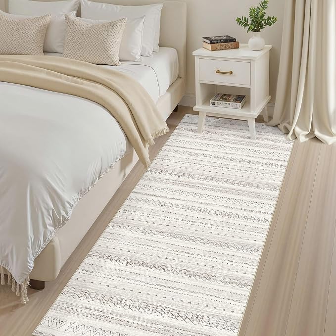 cotiled Hallway 2.6x8 Runner Rugs: Washable Boho Rugs - Image 4
