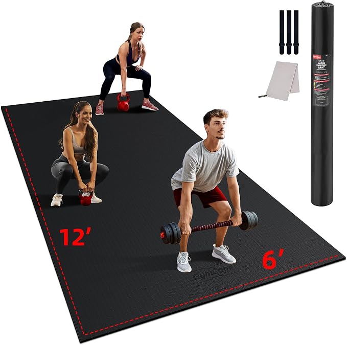 GymCope Large Exercise Mat for Home Workout, by GymCope