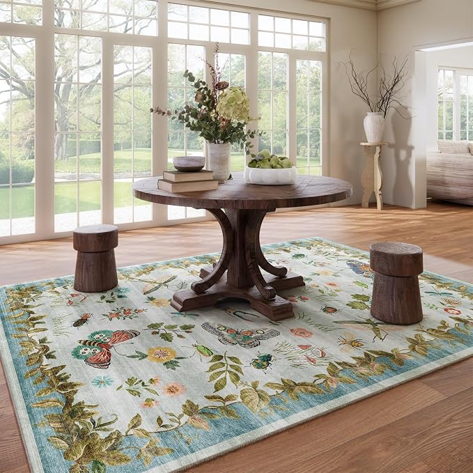 8x10 Area Rug for Living Room: Washable Bedroom Rugs Stain Resistant Non Slip - Image 7