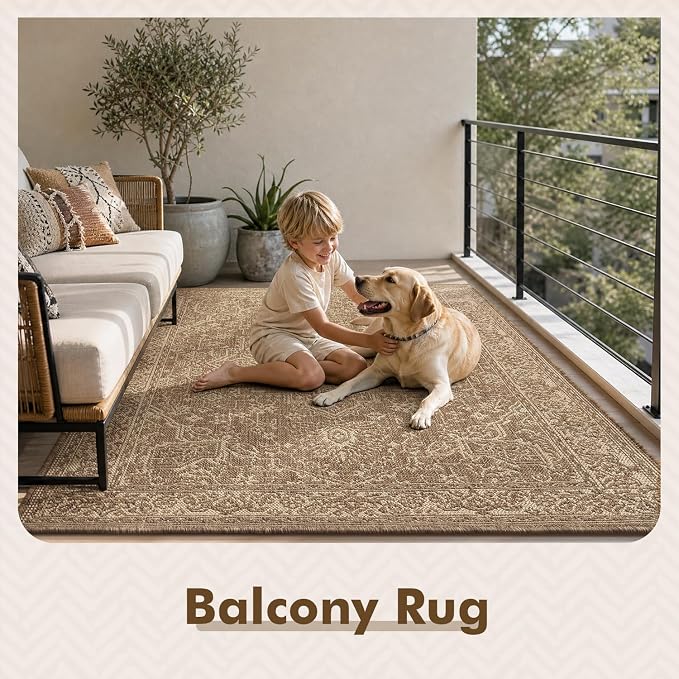 MontVoo-3x5 Outdoor Rug Porch Entryway Rug-Polypropylene Indoor Outdoor Rugs - Image 8