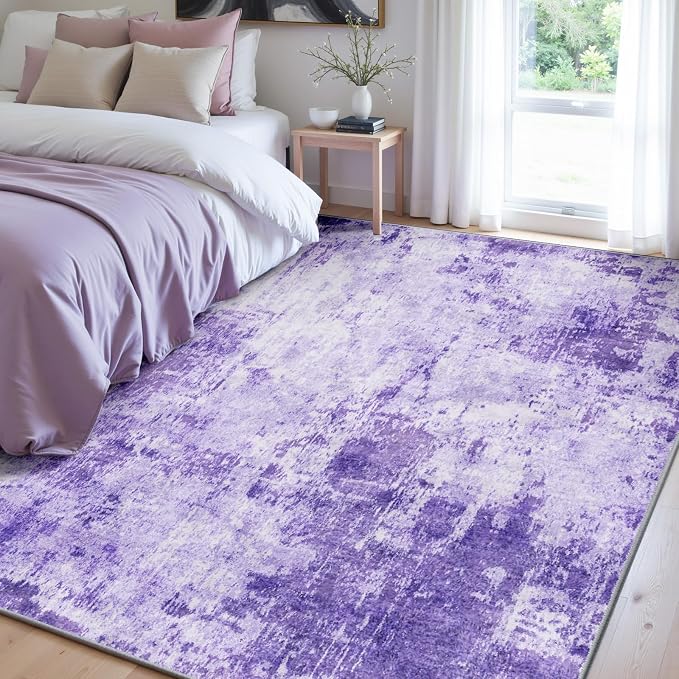 RELEANY Washable Area Rugs 5'x8' Non-Slip Modern Abstract Soft - Image 2