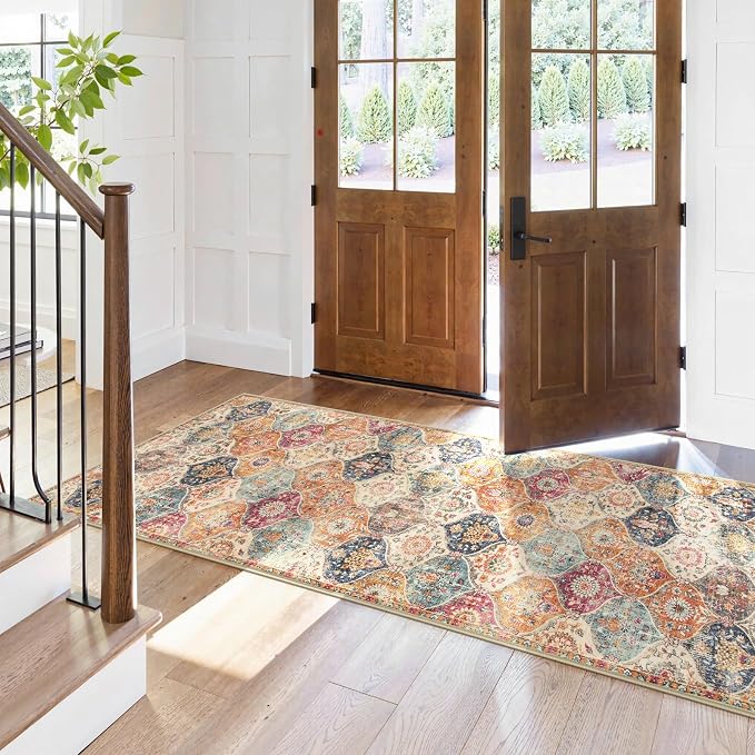 Lahome Moroccan Trellis Hallway Rug, 2x5 Washable Runner Rug Non Slip Kitchen - Image 6