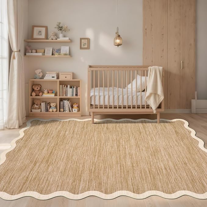 GarveeHome Scalloped Washable Rug 6x9 Rugs - Image 2