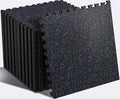 SUPERJARE 0.56'' Thick 12 Pcs 48 Sq Ft Rubber Top Exercise Equipment Mats by SUPERJARE