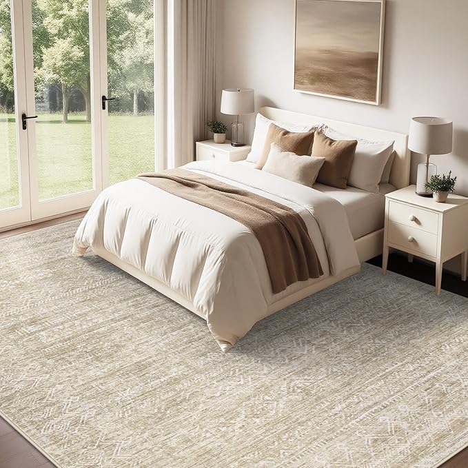 Washable Rug 8x10 Area Rugs: Modern Geometric Rugs - Image 5