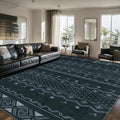 SERISSA 8x10 Area Rugs for Living Room, Washable Non-Slip Grey Boho Rug by SERISSAHomeDecorCollection