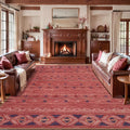 SERISSA 9x12 Area Rugs for Living Room, Washable Non-Slip Red 0chre Boho Rug by SERISSAHomeDecorCollection