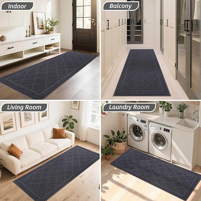 BEQHAUSE Dirt Trapper Door Mat 24" x 60", Doormat Non-Slip Entryway Rugs - Image 8