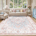 CAPALOCA Machine Washable Rugs Nursery Rug 8x10 Cute Girl Non Slip Low Pile by CAPALOCA