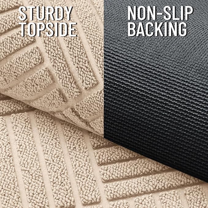 OLANLY Front Door Mat Outside Entrance 47x23, Heavy Duty Sturdy Natural Rubber - Image 3
