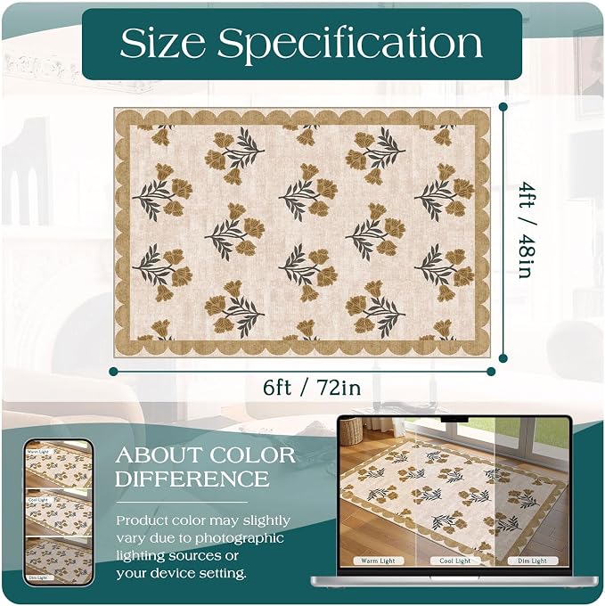4x6 Covered Outdoor Patio Rug - Image 2