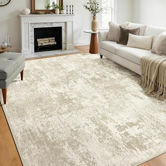 RELEANY Washable Area Rugs 6'x9' Non-Slip Modern Abstract Soft - Image 9