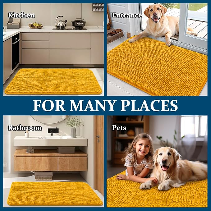 OLANLY Dog Door Mat for Muddy Paws 50x30, Absorbs Moisture and Dirt, Absorbent - Image 8