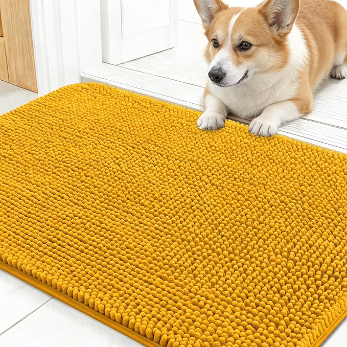 OLANLY Dog Door Mat for Muddy Paws 24x16, Absorbs Moisture and Dirt, Absorbent by OLANLY