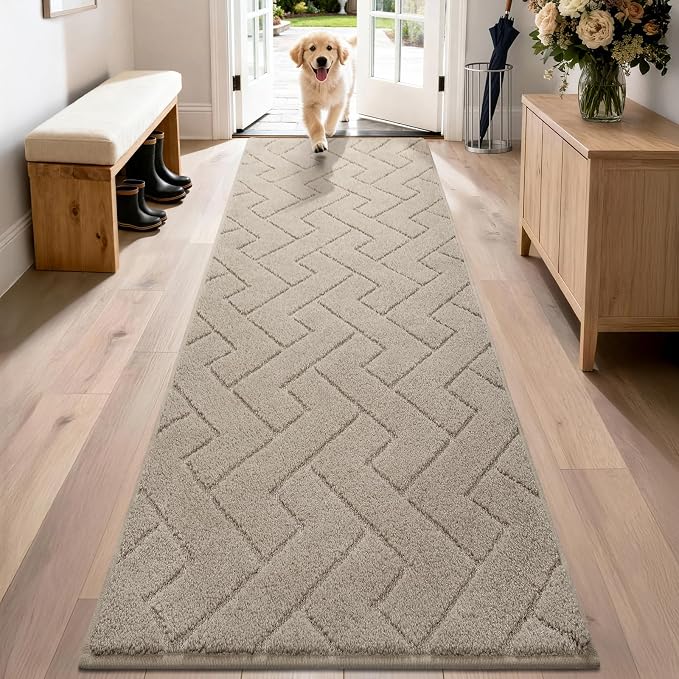 PURRUGS Dirt Trapping Door Mat 24" x 84", Non-Slip Machine Washable Entry Rug by PURRUGS