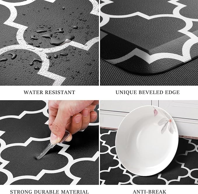 WISELIFE Kitchen Mat Cushioned Anti-Fatigue Kitchen Rug, 17.3"x 60", Non Slip - Image 4