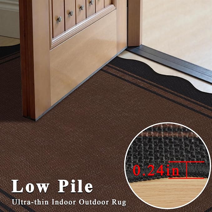 Easy Jute 3x5 Outdoor Rug Washable Non Slip Rug - Image 6