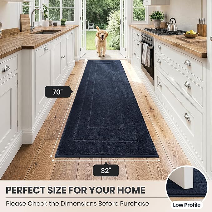 PURRUGS Dirt Trapping Door Mat 32" x 70", Non-Slip/Skid Machine Washable - Image 8