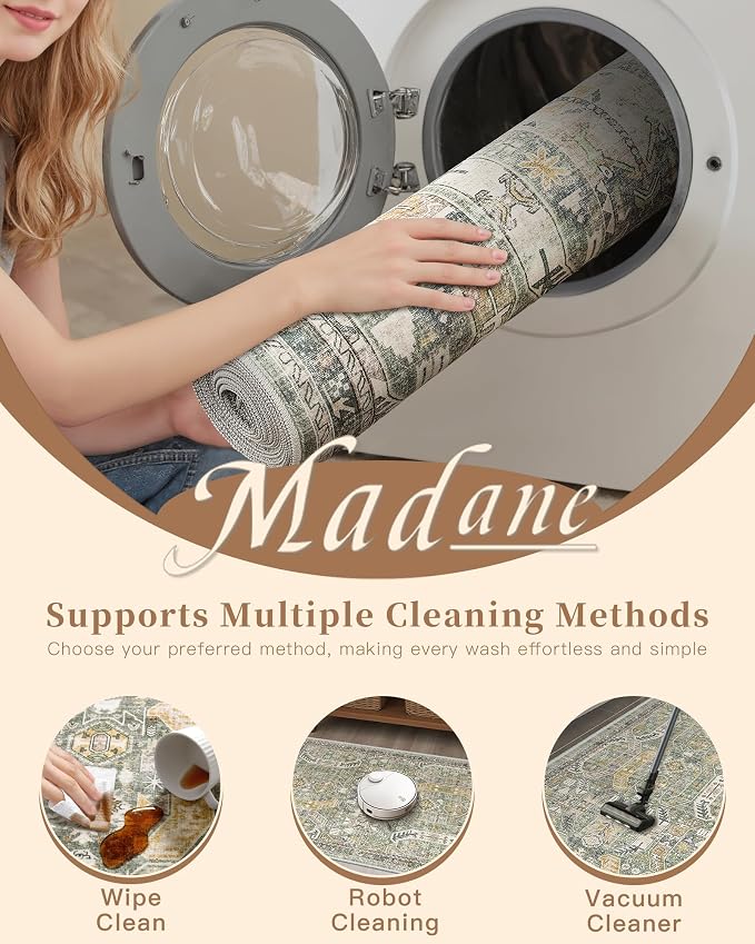 Madane Washable Runner Rug - Image 8