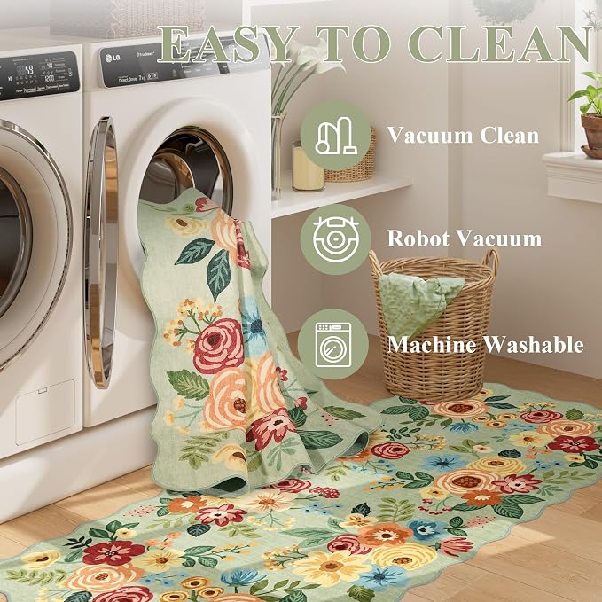 DUKINO 2x10 Runner Rug for Hallway, Washable Kitchen Rug - Image 6