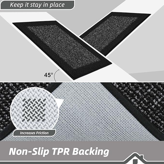 BEQHAUSE Indoor Door Mat 20" x 32", Dirt Trapper Door Mats Non-Slip Entryway - Image 4