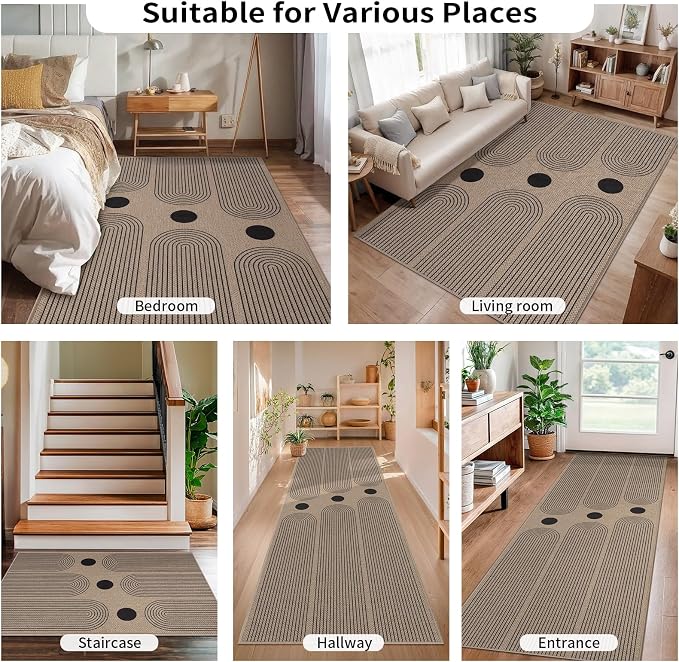 Tangsoo Rainbow Easy Jute 2.6x10 Washable Kitchen Runner Rug - Image 7