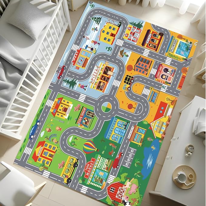 Car Rugs for Kids Toy Cars, Kids Play Rug - Image 8