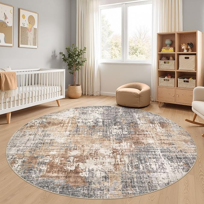 DMOYEST 8ft Round Area Rug Living Room Rugs - Image 9