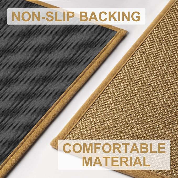 LEKEEPGO Indoor Door Mat 24"x59", Door Mat Indoor Entrance, Light Brown | - Image 3