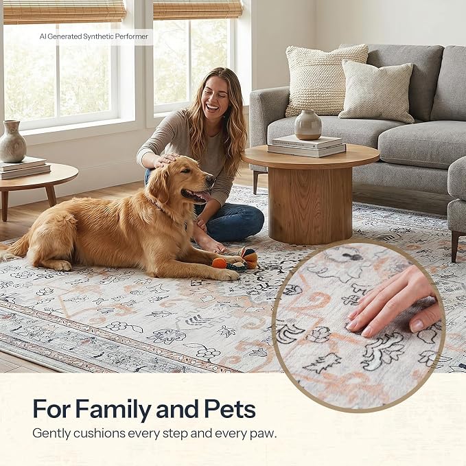 HOOBRO Washable Rug 8 x 10 Area Rugs - Image 3