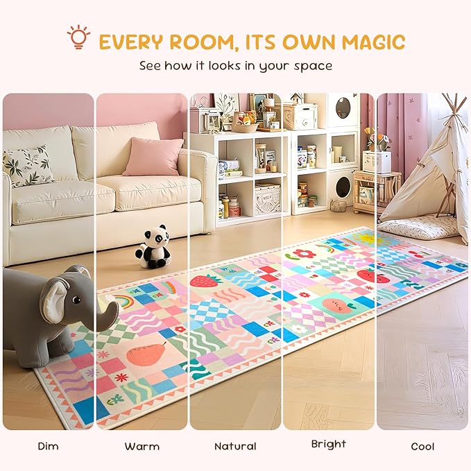 2×3 Small Pink Area Rug for Bedroom, Washable Entryway Rug Non Slip, Soft Low - Image 5